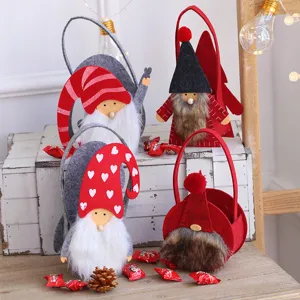 Natale Gnomo Poliestere Sacchetto Regalo Carino Svedese Tomte Sacchetto Della Caramella Festivo Vacanza Mela Borsa Per Decorazione Festa Di Natale