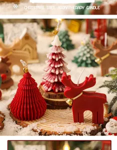 Christmas tree aromatherapy candle desktop mini ornament holiday party gift festive home decor
