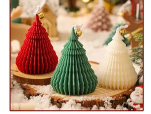 Christmas tree scented candle desktop ornament holiday party home decor festive gift item
