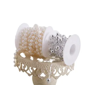 Christmas decorative plastic pearl bead chain garland for tree holiday party home decor.