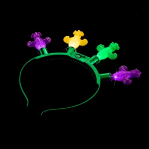 Mardi Gras LED leuchtender Haarreif Party Haarreif bunte Festival Kostüm Accessoires