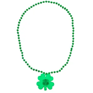 Groene St. Patrick's Day LED klaverblad ketting oplichtende feestelijke kralen accessoire