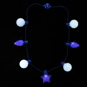 LED light up necklace Hanukkah party glowing bulb necklace holiday costume accessories