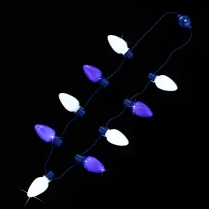 Collana con lampadina LED lampeggiante accessorio festa luminoso decorazione gioielli