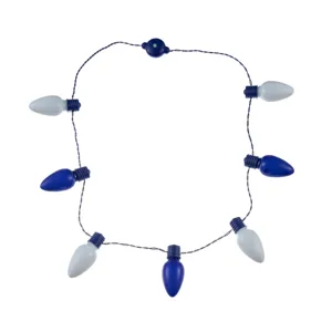 LED light up necklace Hanukkah party prop flashing bulb string jewelry holiday decoration accessory