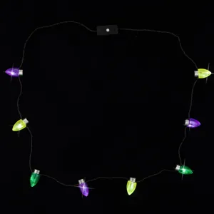 LED Leuchtkette Detailansicht mit mehrfarbigen Ananas-Glühbirnen und kleiner Steuerbox.