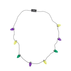 LED leuchten Halskette bunt Glühbirne Party blinkend leuchtendes Zubehör Detailansicht