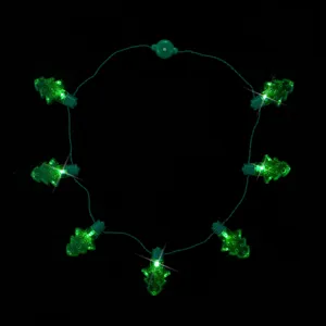 LED Christmas Tree Light Up Necklace Party Glowing String Jewelry Detail Shots