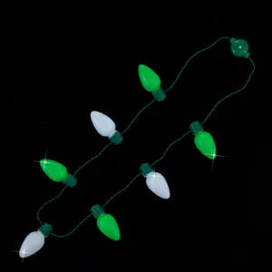 LED leuchtende Halskette Party Beleuchtung Glühbirne Kette Kostüm Zubehör Partydeko Accessoire