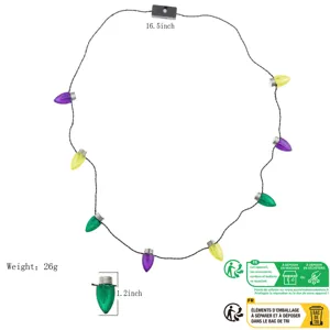 LED Karneval Leuchtkette mit bunten Ananas Glühbirnen und praktischem Batteriefach.