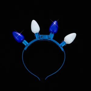 LED light up bulb headband for holiday party festive celebration dress up funny accessory