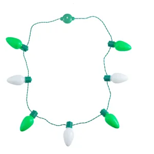 LED Leuchtkette Halskette Party Glühbirnen Neon Kostüm Zubehör Weihnachtsbeleuchtung Kette