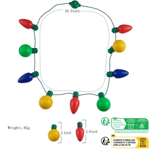 LED Leuchtende Weihnachtskette Bunte Glühbirnen Party Requisite Detailansicht 16.5 Zoll