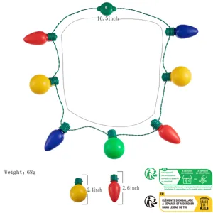 Weihnachten LED Licht Halskette bunte Glühbirne leuchtende Party Requisiten Zubehör