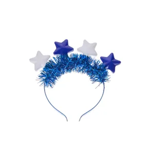Serre-tête étoile en guirlande bleue pour fête vacances décoration accessoires cheveux