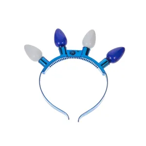 LED light up bulb headband blue holiday party costume hair hoop festival hair accessories