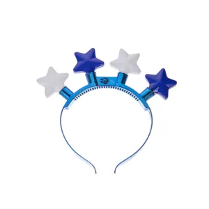 Serre-tête lumineux LED étoile bleu blanc clignotant accessoire de fête vacances design