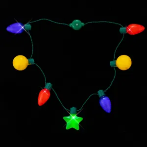 Bunte Weihnachts LED Leuchtkette Party Requisite mit bunten Glühbirnen Detailansicht