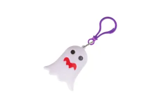 Halloween fantasma portachiavi pendente carino luminoso accessorio per zaino borsa