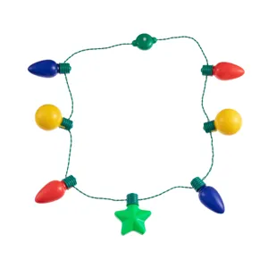 LED Weihnachtbeleuchtung Halskette Detail, Bunte Glühbirne Anhänger Party Zubehör