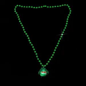 Collana con ciondolo maglione luminoso verde per festa di Natale gioielli luminosi festivi