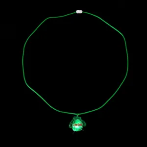 Collana con maglione verde luminoso a LED di Natale pendente festivo gioiello festa