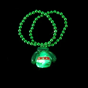 Christmas Glowing Light Mini Sweater Pendant Beaded Bracelet Resin Plastic Colorful Beads Holiday Party Jewelry Gift For Unisex