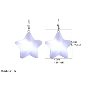 Lichtgevende ster hanger oorbellen voor vrouwen meisjes feest mode sieraden cadeau accessoire