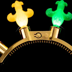 Karneval leuchtender Haarreif mit LED-Lichtern, festliches Party-Haar-Accessoire.