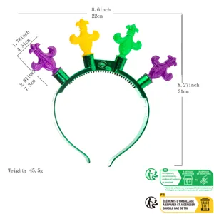 Bunte Karneval LED Haarreif mit Lilien Dekoration festliche Party Haarschmuck Accessoire