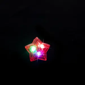 LED leuchtender Stern Ring Spielzeug Kinder Party blinkende Nachtlicht rote Plastik