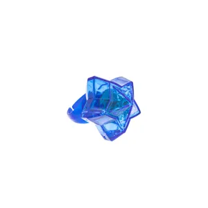 Blauer transparenter Sternring Kinderspielzeug leuchtender Ring modisches Accessoire