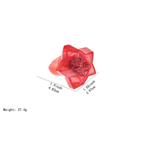 Details zum roten leuchtenden Stern-Ring-Spiel mit einzigartiger Form und tollen Blinklichtern.