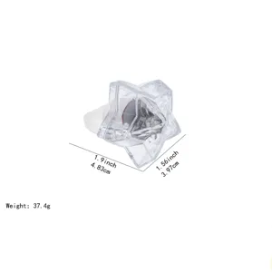 Transparenter Kunststoff Stern blinkender LED Ring Spielzeug für Kinder und Feiertage Party.