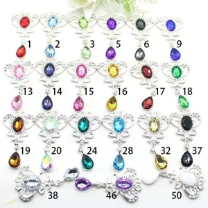 Alloy crown rhinestone pendant DIY jewelry accessories for clothing decoration charms 01