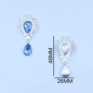 Legering druppel acryl hanger filigraan DIY kleding accessoire strass decoratieve bedels.