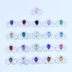 Legering strass kroon knop DIY accessoires voor telefoonhoesje en ambachtelijke decoratie.