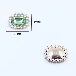 Alloy crystal rhinestone patch DIY hair clip decorative accessories sizing 19x23mm piece