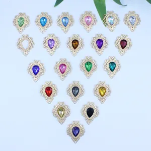 Lace alloy base acrylic gemstone DIY accessories for earrings brooches hair jewelry diy