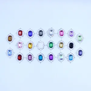 Diamond rhinestone alloy buttons for DIY clothing shoes craft decorative embellishment.