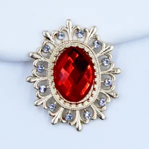 Oval alloy rhinestone DIY jewelry accessory flower tray craft component for necklace hair decor.