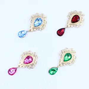 Legering acryl goud hanger met strass DIY kleding decoratieve accessoire ketting sieraden
