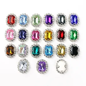 Oval rhinestone buttons with claw setting, perfect for DIY sewing, garments, and hair accessories.