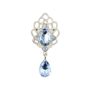 Gold alloy rhinestone acrylic pendant DIY jewelry accessory waterdrop necklace component