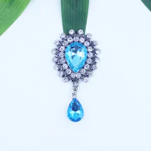 Pendentif strass alliage argent cristaux DIY faits main mode accessoires cheveux vêtements