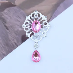 50x27mm zilveren legering strass kristal hanger DIY kleding decoratieve accessoire detail