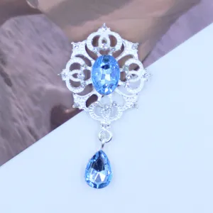 Zilveren legering strass bloem hanger DIY kristal druppel sieraden accessoire kleding.