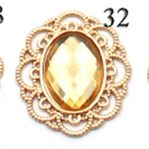 Gold hollow metal acrylic base DIY hair accessory decorative material jewelry semi-finished item