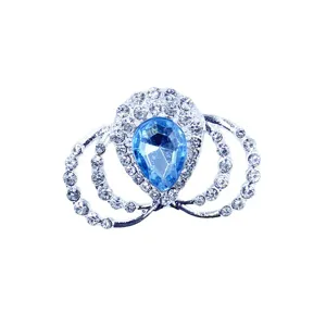 Zilverkleurige legering kroon strass kristal druppel DIY telefoonhoesje decoratie accessoire