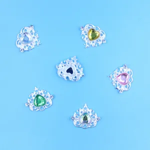 Heart rhinestone alloy DIY charms accessories for apparel hair accessories bags decoration.